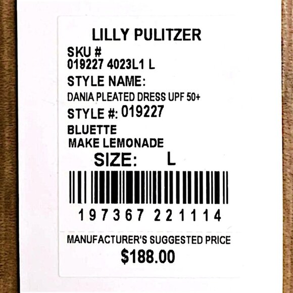 Lilly Pulitzer UPF 50+ Luxletic Dania Pleated Dress Set in Bluette NWT - Size L - Picture 12 of 14
